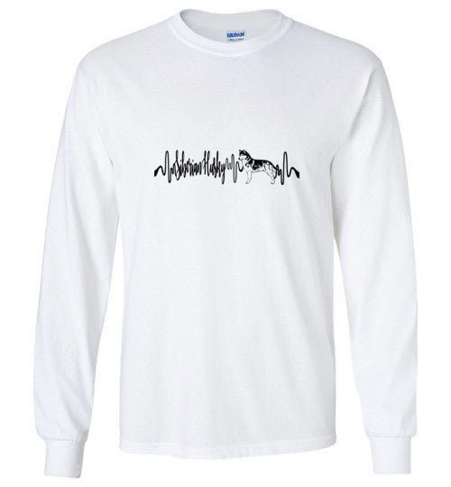 Siberian Husky Heartbeat Unisex Long Sleeve T-Shirt