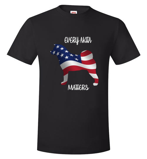 Every Akita Matters Gildan Short-Sleeve T-Shirt Dark - WagALotBowWow