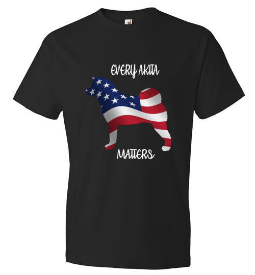 Every Akita Matters Gildan Short-Sleeve T-Shirt Dark - WagALotBowWow