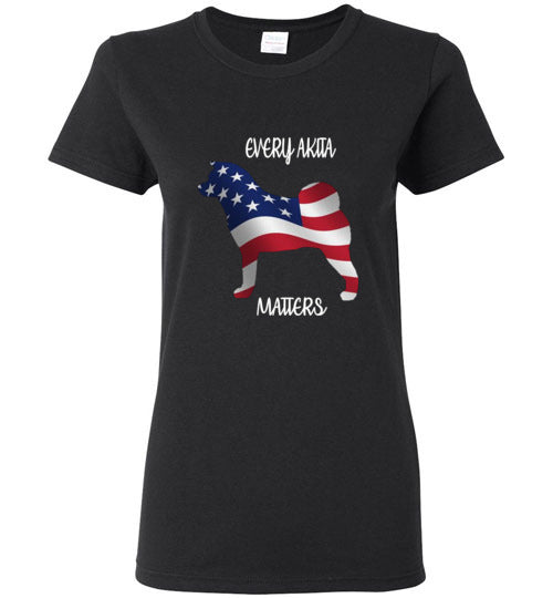 Every Akita Matters Gildan Short-Sleeve T-Shirt Dark - WagALotBowWow