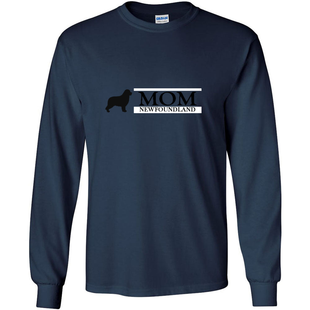 Newfoundland Mom Black Unisex Ultra Cotton Long Sleeve T-Shirt - WagALotBowWow