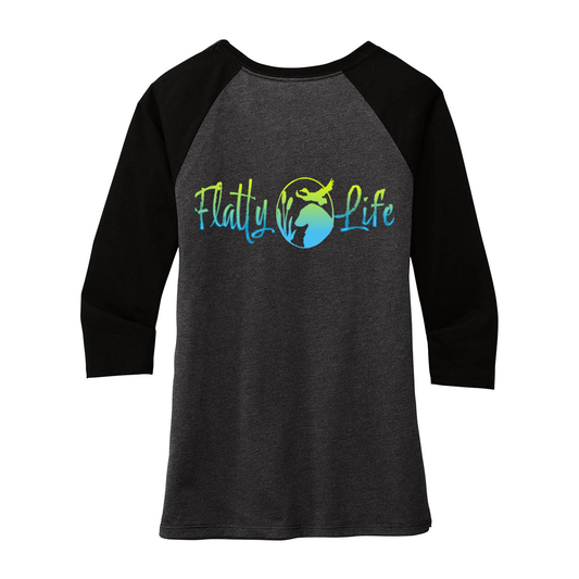 Flatty Life 3/4-Sleeve Raglan - WagALotBowWow