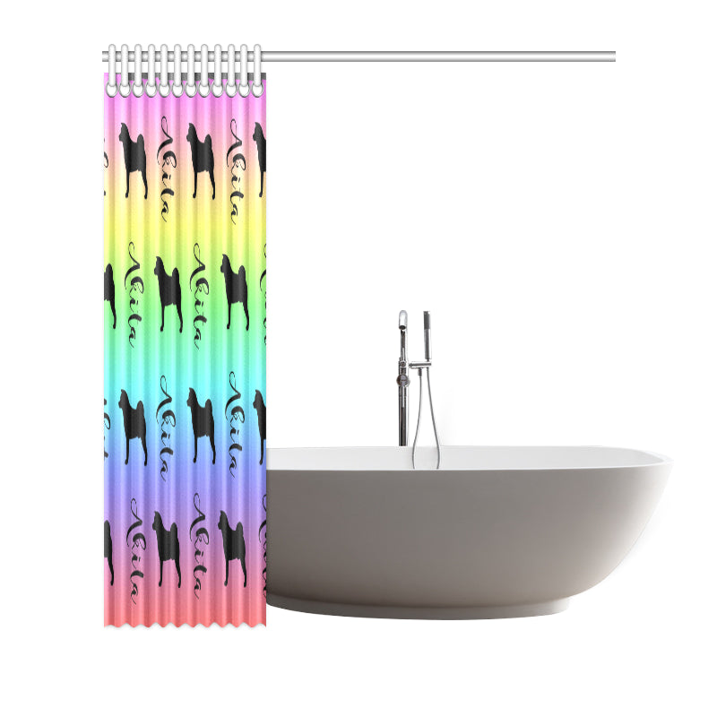 Akita_pastelblend_shower Shower Curtain 66"x72" - WagALotBowWow