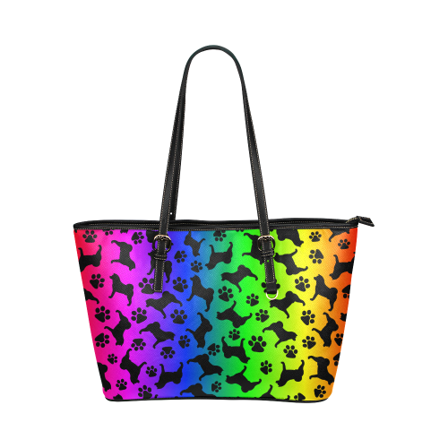 Akita Paw Leather Tote Large - WagALotBowWow