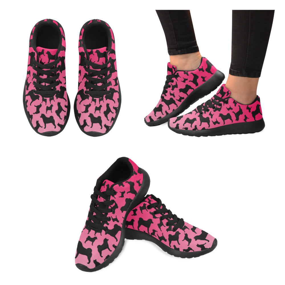 Kids Size Akita Shilhouette Color Blend Athletic Black Sole Shoe - WagALotBowWow