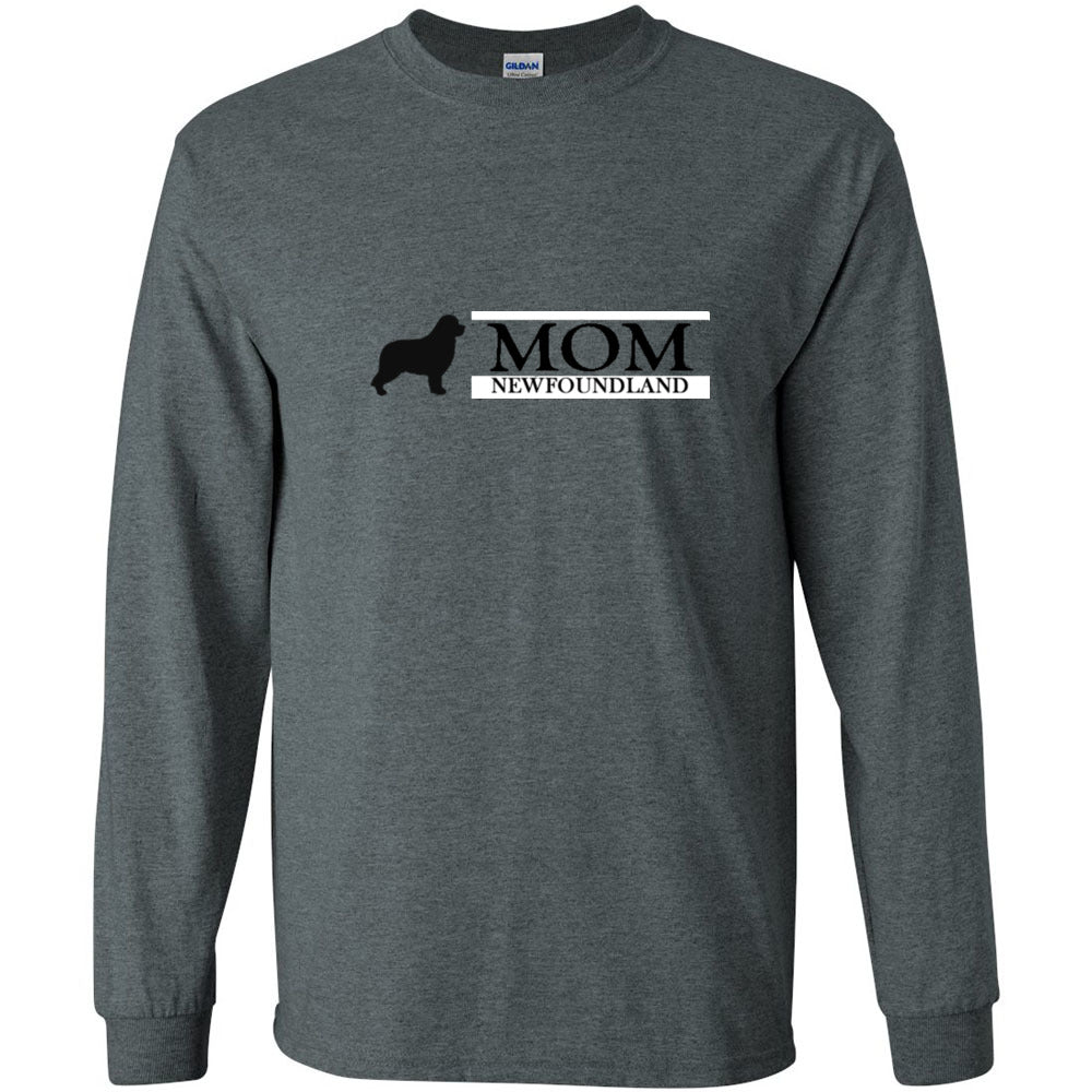 Newfoundland Mom Black Unisex Ultra Cotton Long Sleeve T-Shirt - WagALotBowWow