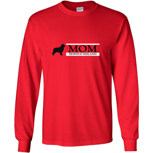 Newfoundland Mom Black Unisex Ultra Cotton Long Sleeve T-Shirt - WagALotBowWow