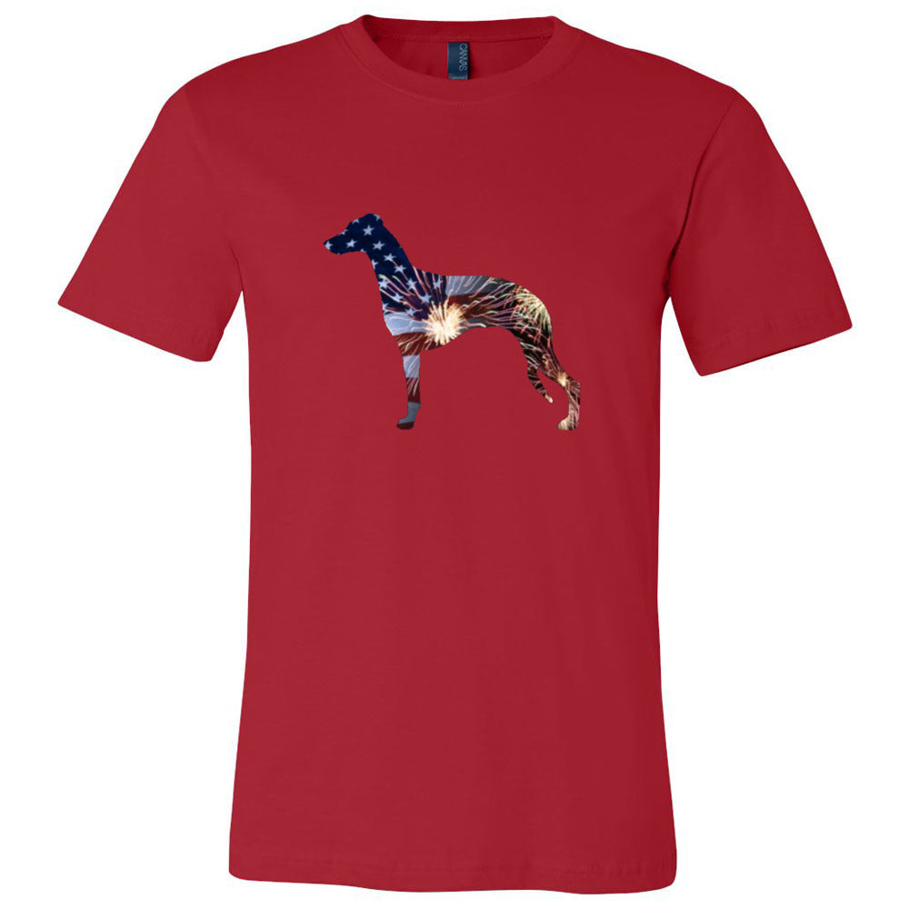 Patriotic Whippet Unisex Short Sleeve Jersey Tee - WagALotBowWow