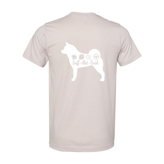 Akita Scent Sniff F/B Unisex SS Jersey Tee - WagALotBowWow