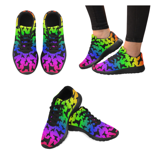 Afghan Color Blend Black Sole Athletic Shoe - WagALotBowWow