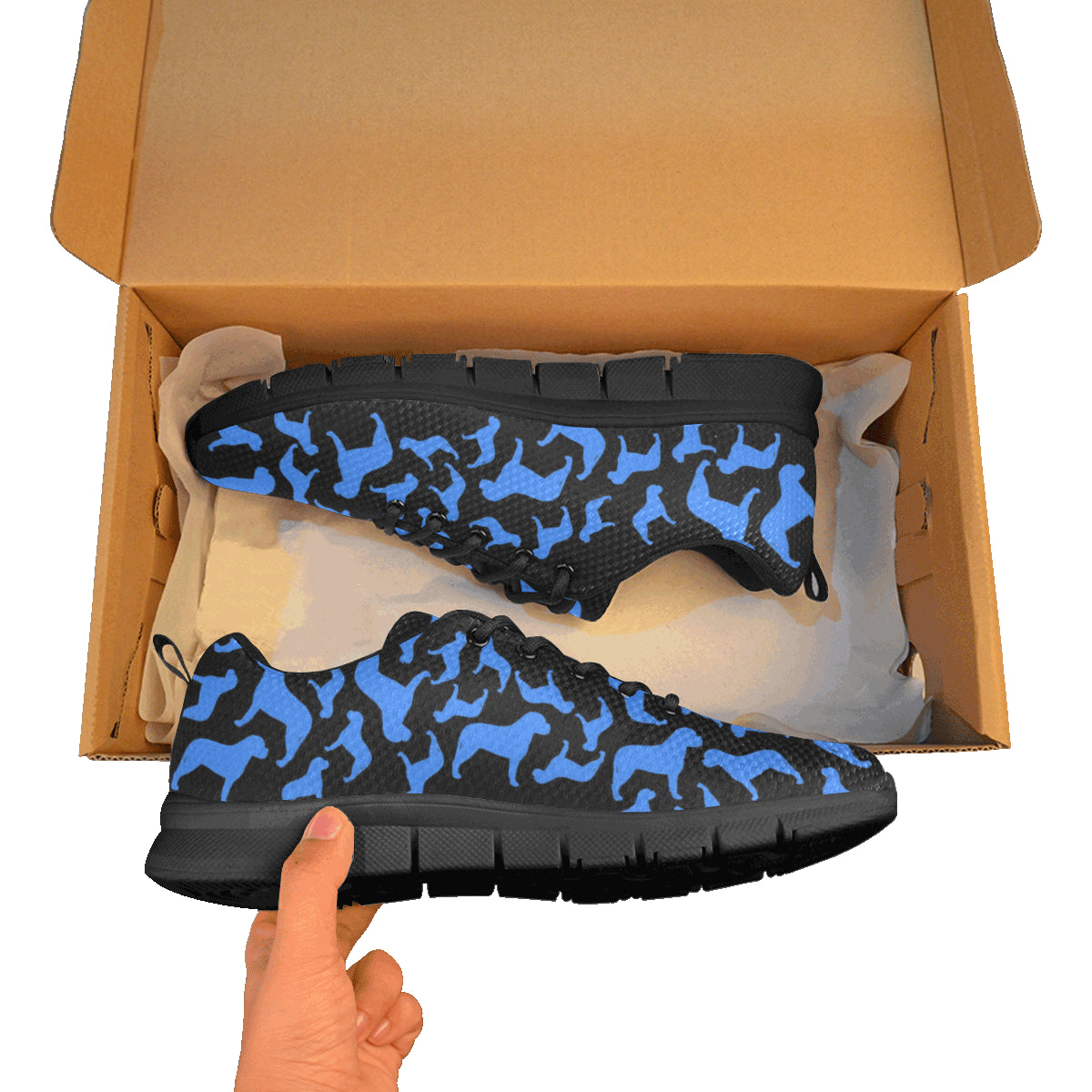 Women's Bullmastiff Silhouette Athletic Shoe Black Sole - WagALotBowWow