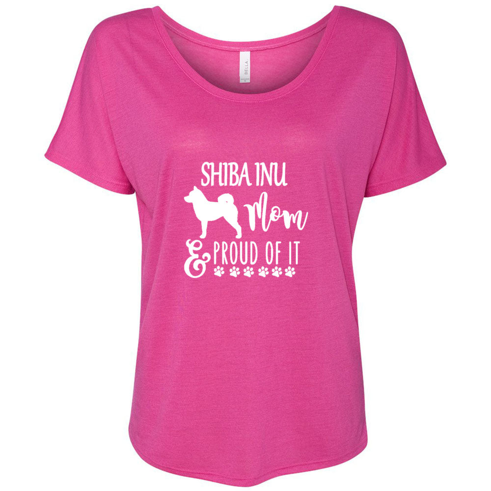 Shiba Mom Proud Women's Slouchy Tee - WagALotBowWow