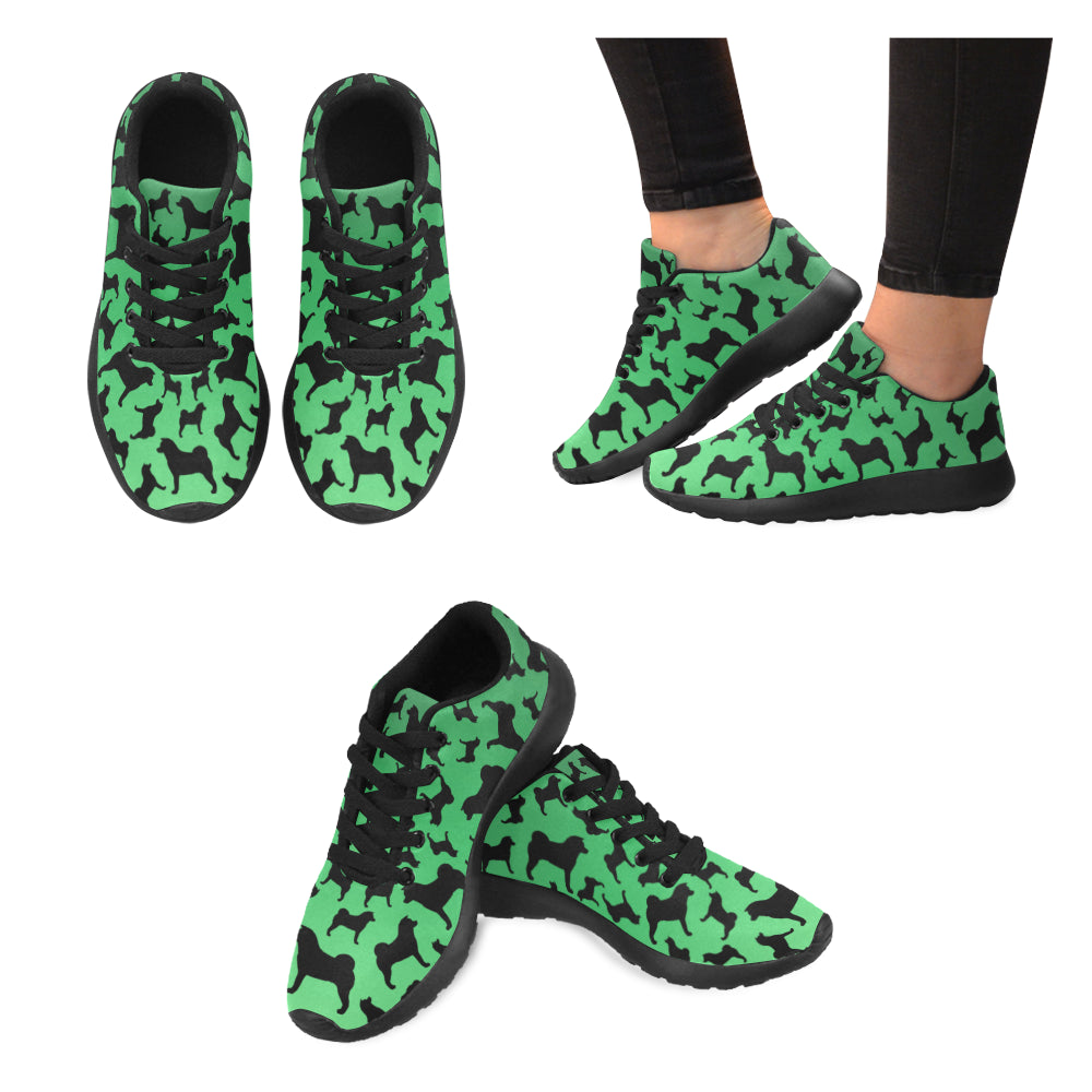 Kids Size Akita Shilhouette Color Blend Athletic Black Sole Shoe - WagALotBowWow