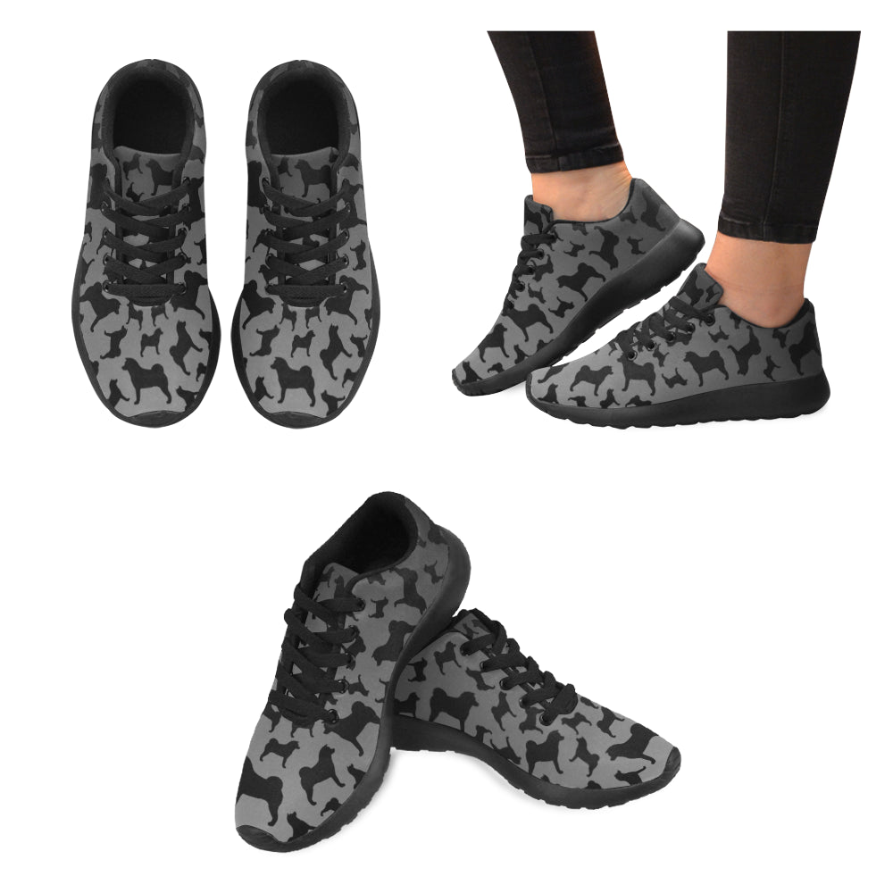 Kids Size Akita Shilhouette Color Blend Athletic Black Sole Shoe - WagALotBowWow