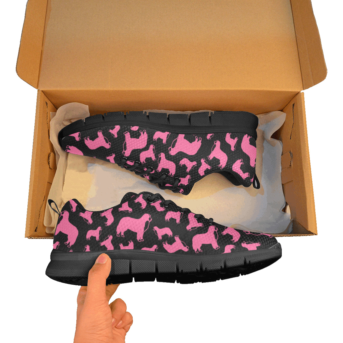 Bernese Mountain Dog Athletic Black Sole Shoe Womens - WagALotBowWow