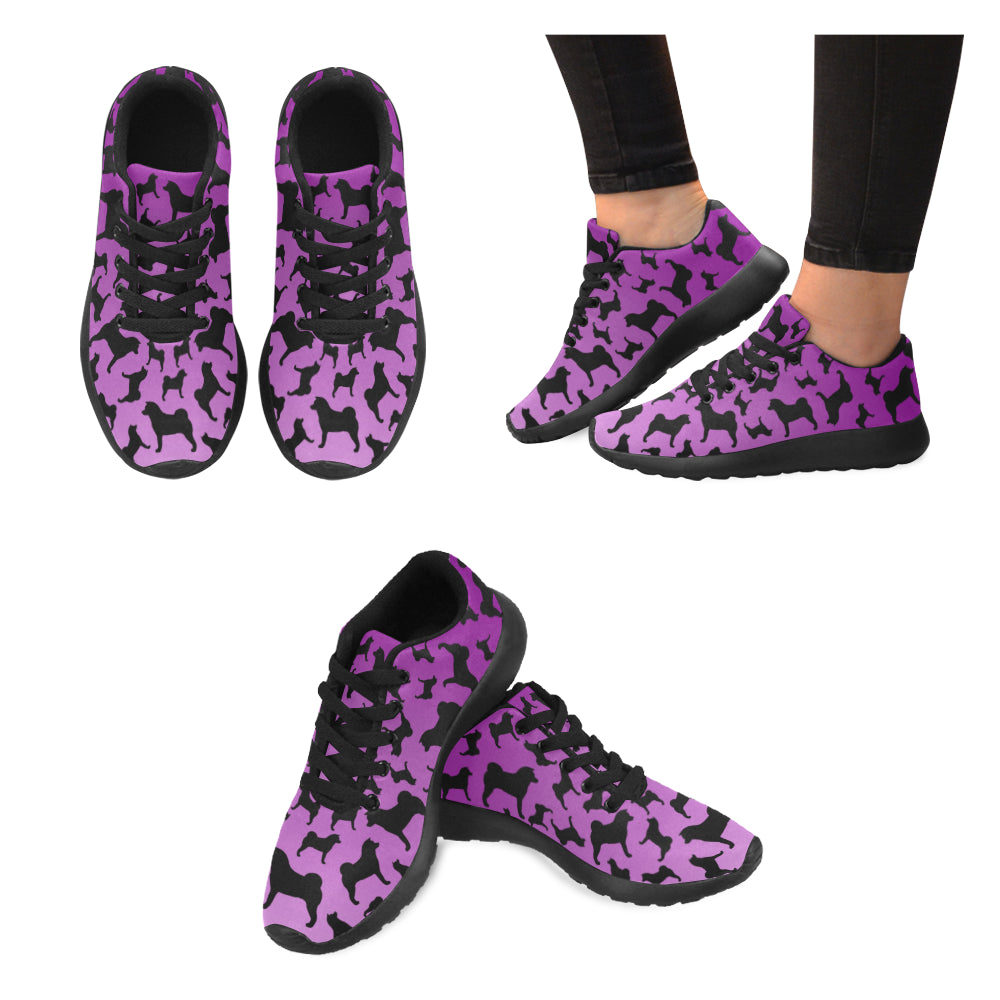 Kids Size Akita Shilhouette Color Blend Athletic Black Sole Shoe - WagALotBowWow
