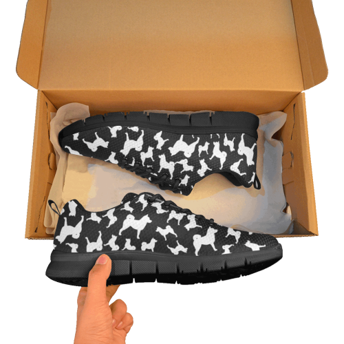 Shiba Silhouette Black Sole Athletic Shoe - WagALotBowWow