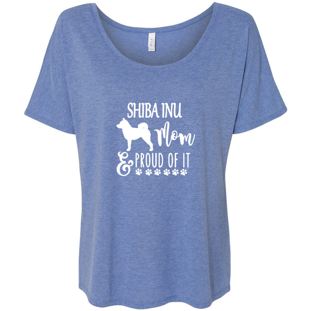 Shiba Mom Proud Women's Slouchy Tee - WagALotBowWow