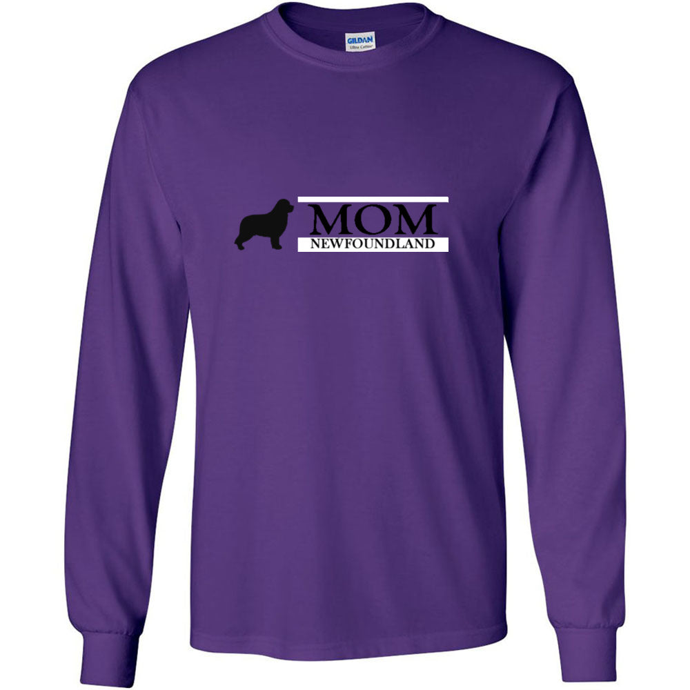 Newfoundland Mom Black Unisex Ultra Cotton Long Sleeve T-Shirt - WagALotBowWow