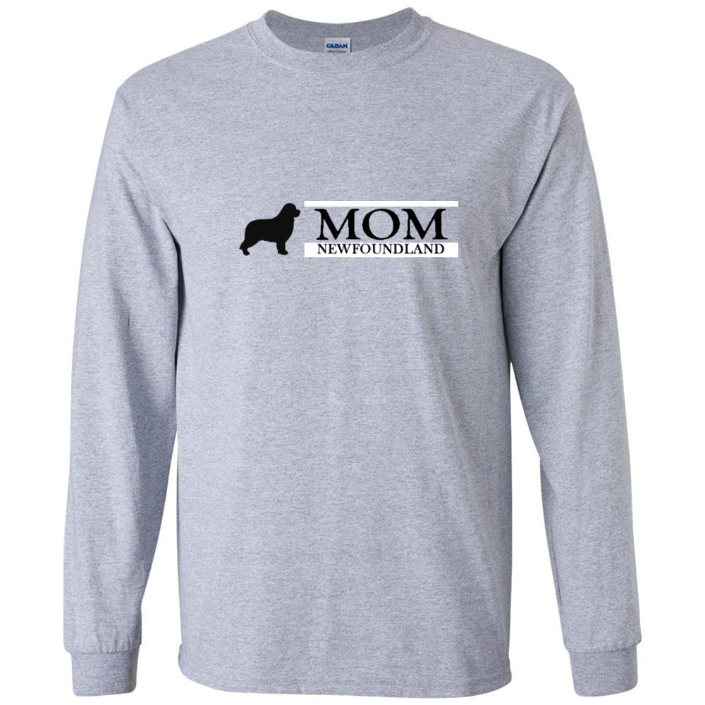 Newfoundland Mom Black Unisex Ultra Cotton Long Sleeve T-Shirt - WagALotBowWow
