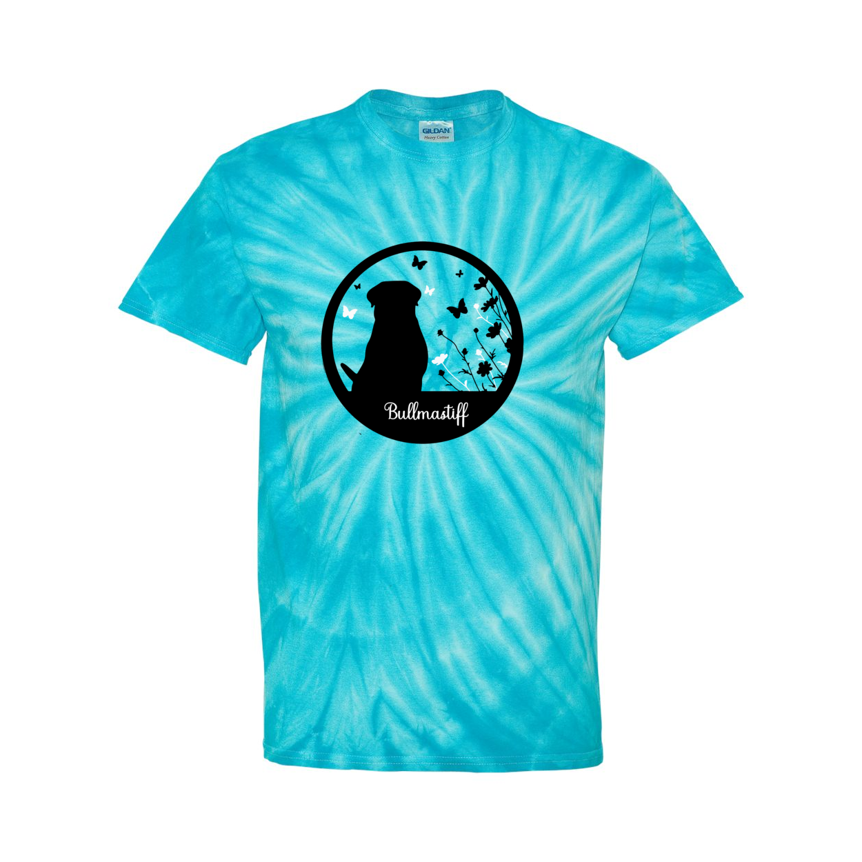 Bullmastiff Flowers Pinwheel SS S,M,L,XL