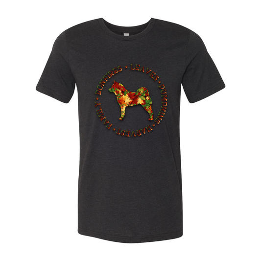 Akita Fall Unisex Short Sleeve Jersey Tee - WagALotBowWow