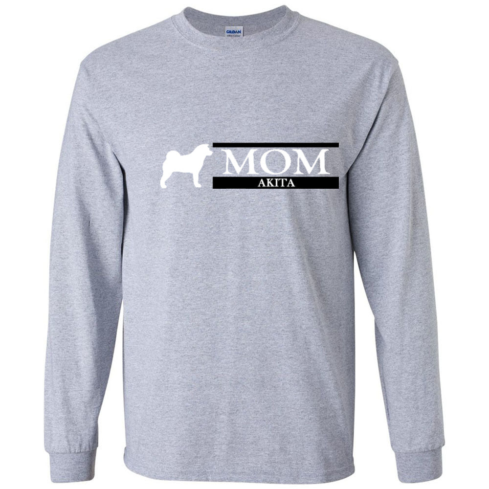Akita Mom White Ultra Cotton Long Sleeve T-Shirt - WagALotBowWow