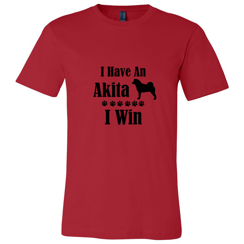 Have Akita I Win Unisex Short Sleeve Jersey Tee - WagALotBowWow