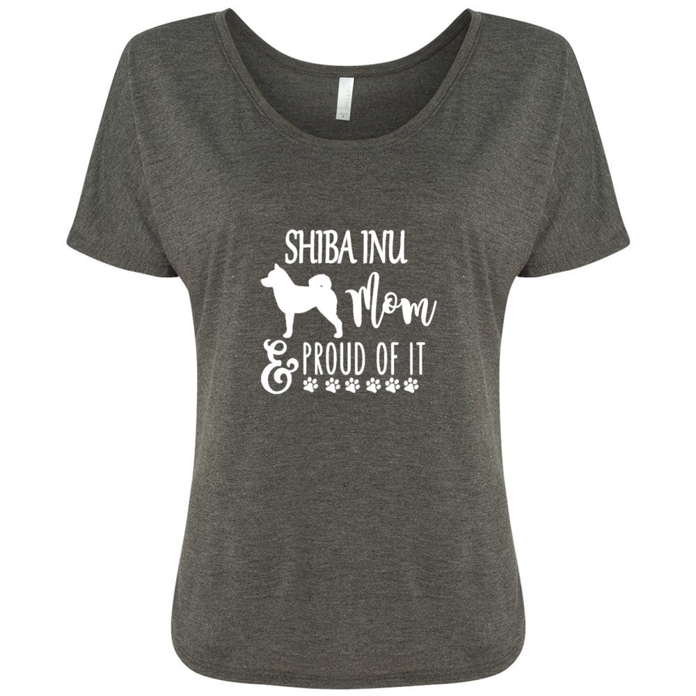 Shiba Mom Proud Women's Slouchy Tee - WagALotBowWow