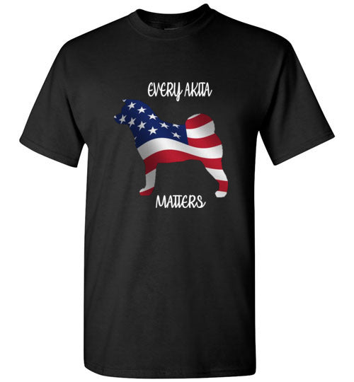 Every Akita Matters Gildan Short-Sleeve T-Shirt Dark - WagALotBowWow