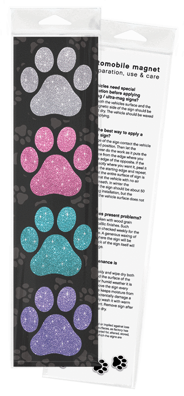 Magnet Pack 4 3" Paws