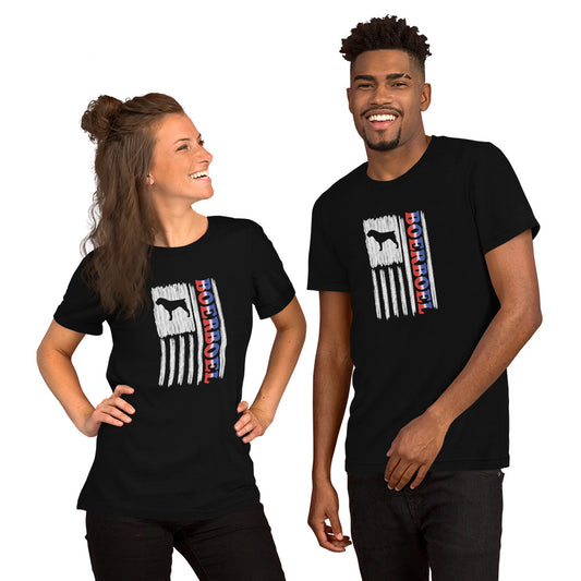 Boerboel Vertical Flag RWB Short-sleeve unisex t-shirt - WagALotBowWow