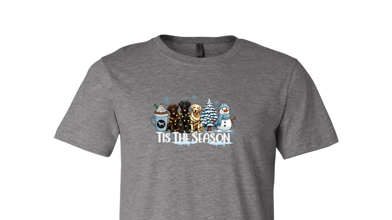 Labrador Tis The Season Winter Unisex Short Sleeve Jersey Tee