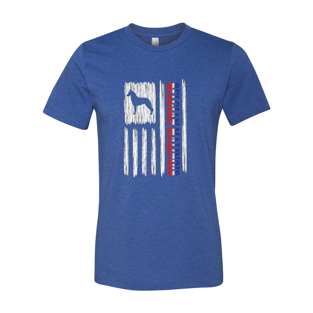 Belgian Malinois Vertical Flag RWB Unisex Short Sleeve Jersey Tee