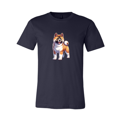 Akita Fawn Cartoon Front Unisex Short Sleeve Jersey Tee