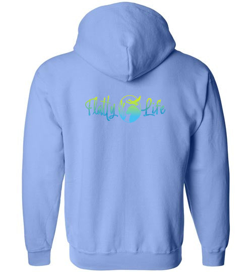 Flatty Life Gildan Zip Hoodie Front/Back