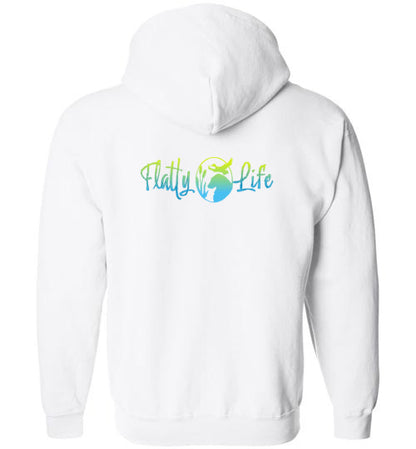 Flatty Life Gildan Zip Hoodie Front/Back