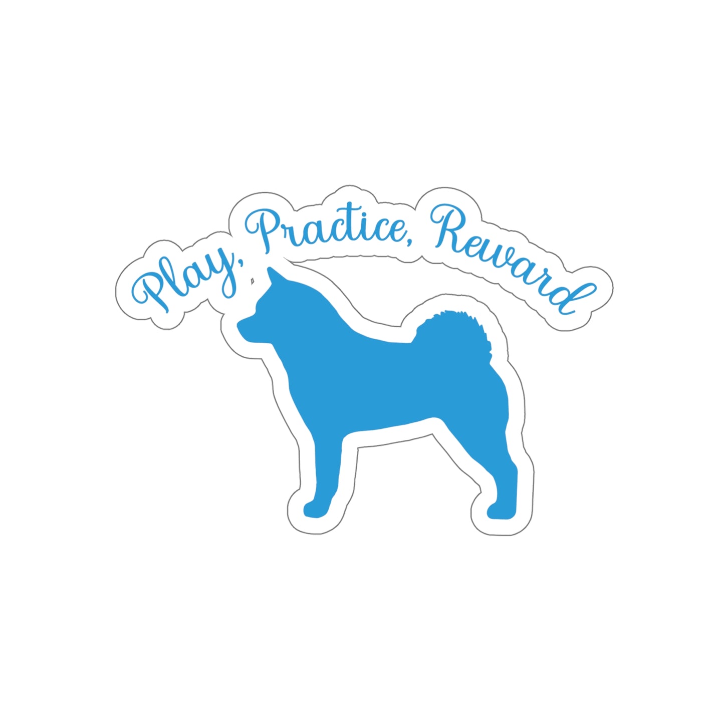 PlayPracticeReward Akita Die-Cut Stickers