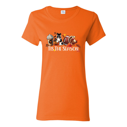 Tis The Season Akita Turkey Heavy Cotton Women's Short Sleeve T-Shirt