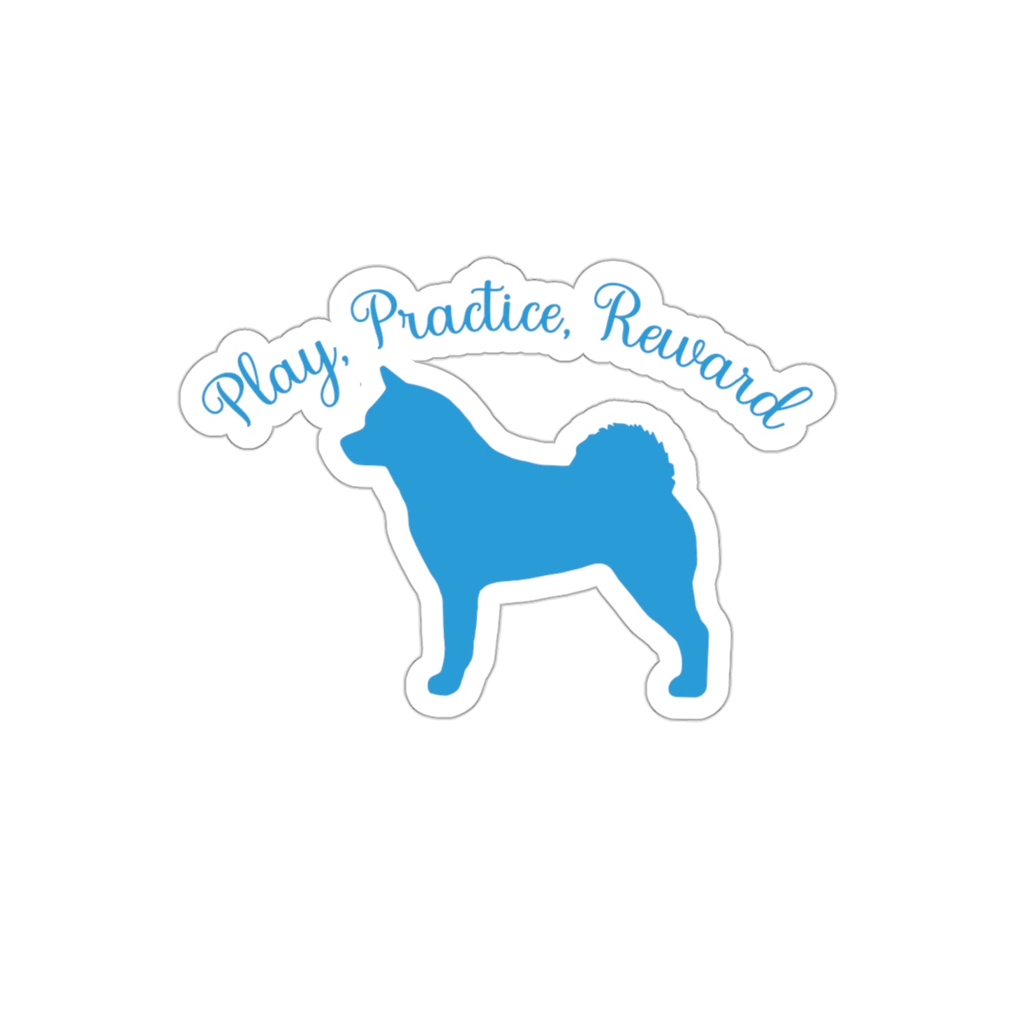 PlayPracticeReward Akita Die-Cut Stickers