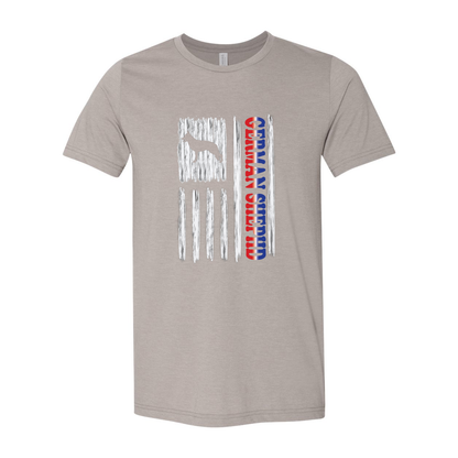 GSD RWB Vertical Flag Unisex Short Sleeve Jersey Tee