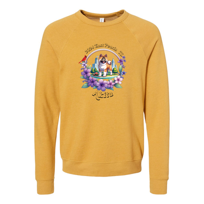 IL Akita Bella+Canvas Raglan Crewneck Sweatshirt Light Colors