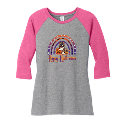 Akita Happy Howl-ween 3/4 Raglan Sleeve