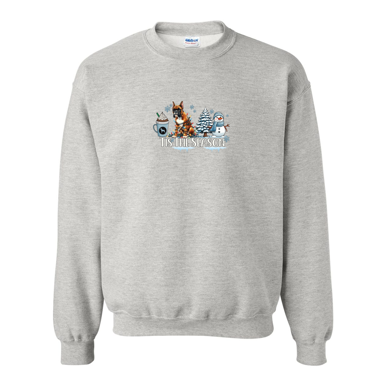 Boxer Tis The Season Winter Heavy Blend Crewneck Sweatshirt