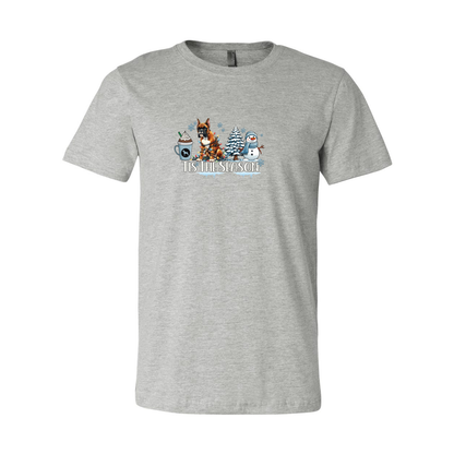 Boxer Tis The Season Winter Unisex Short Sleeve Jersey Tee