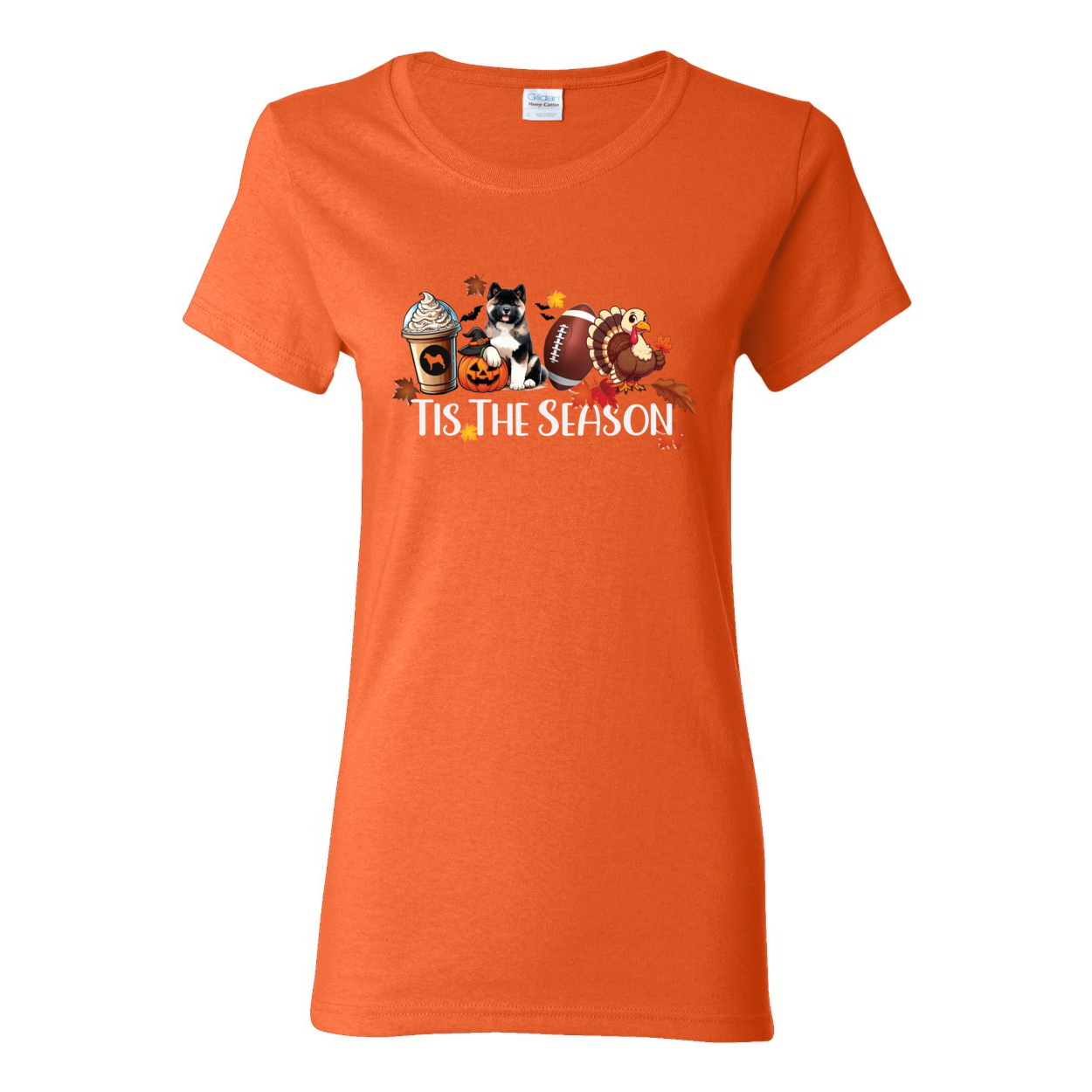 Tis The Season Akita Turkey Heavy Cotton Women's Short Sleeve T-Shirt