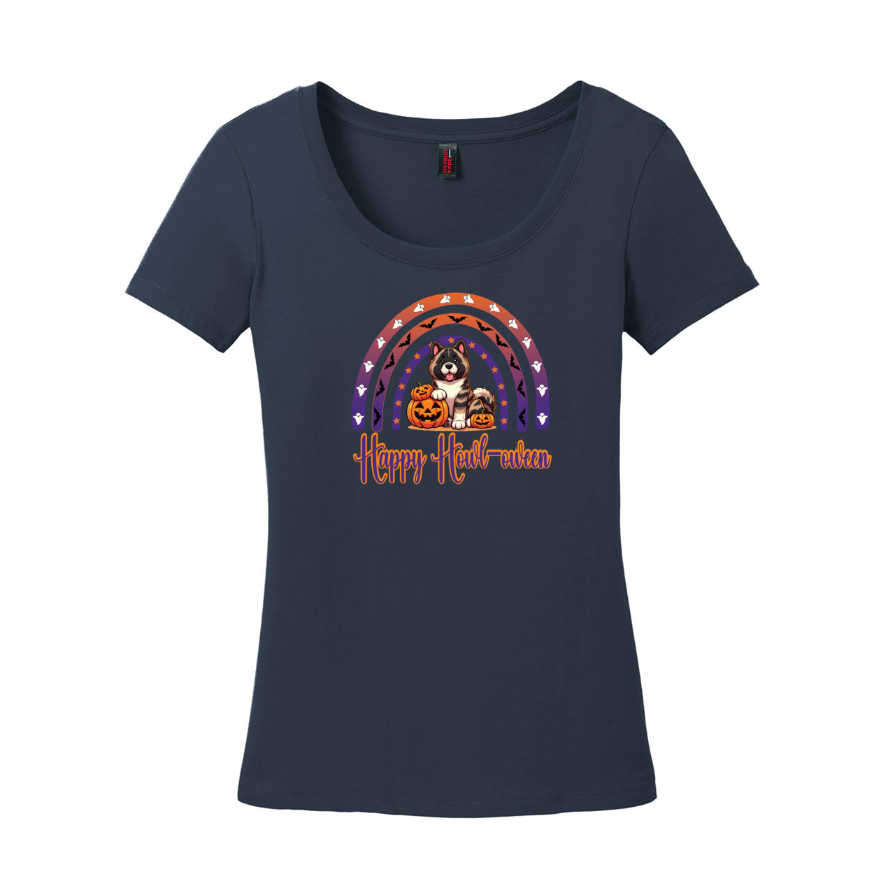 Akita Happy Howl-ween Scoop Neck Tee