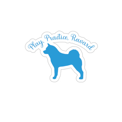 PlayPracticeReward Akita Die-Cut Stickers