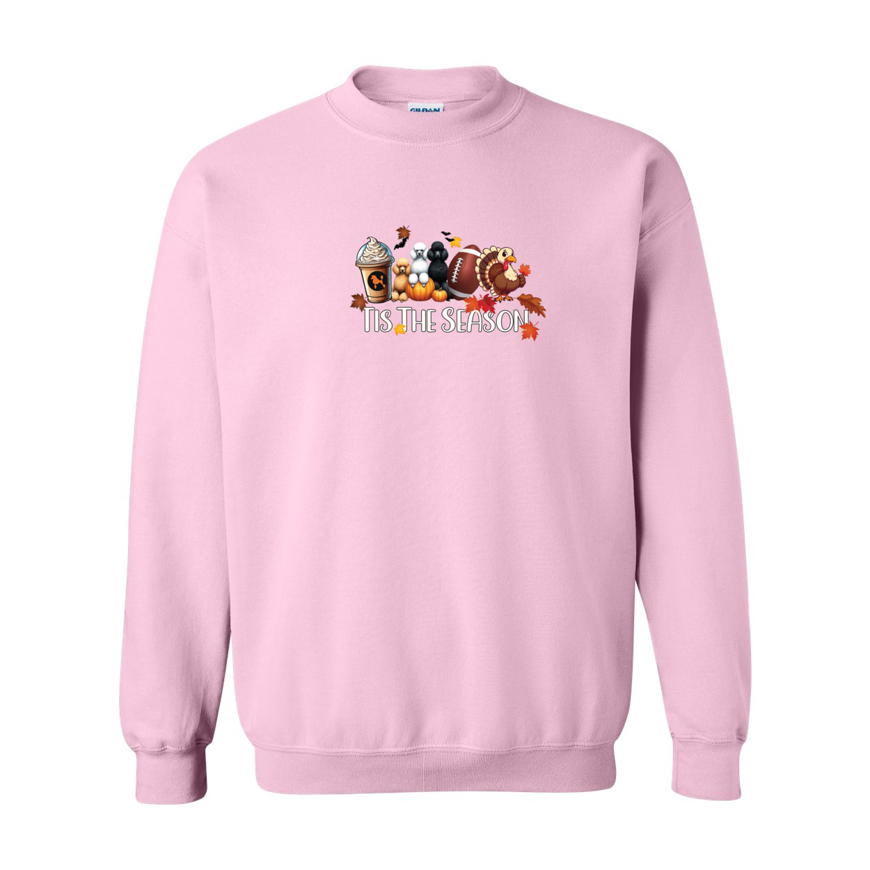 Poodle Tis The Season Fall Heavy Blend Crewneck Sweatshirt