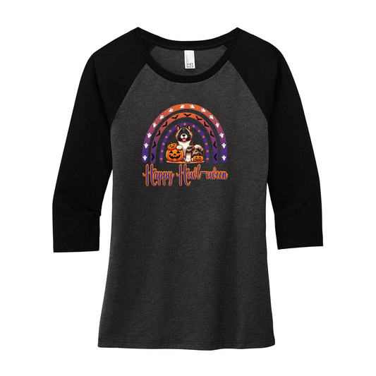 Akita Happy Howl-ween 3/4 Raglan Sleeve